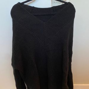 Off the shoulder black sweater